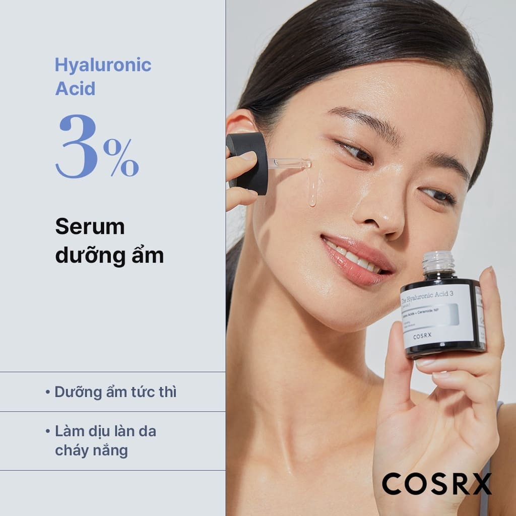 Tinh Chất Hyaluronic 3% COSRX cấp ẩm và phục hồi làn da The Hyaluronic Acid 3 20ml