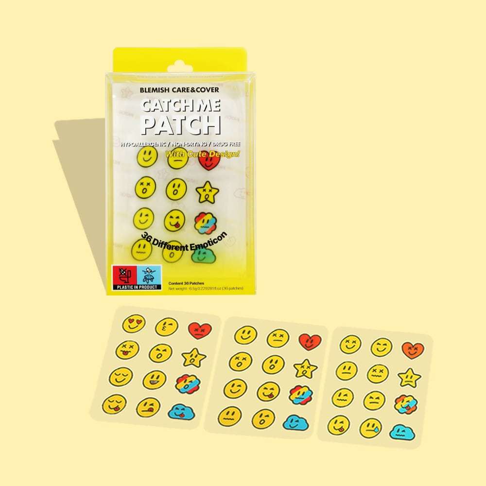 [Catch ME Patch] Miếng dán vết thương Emoticon Rắc rối mụn Miếng dán vết thương Miếng dán vết thương