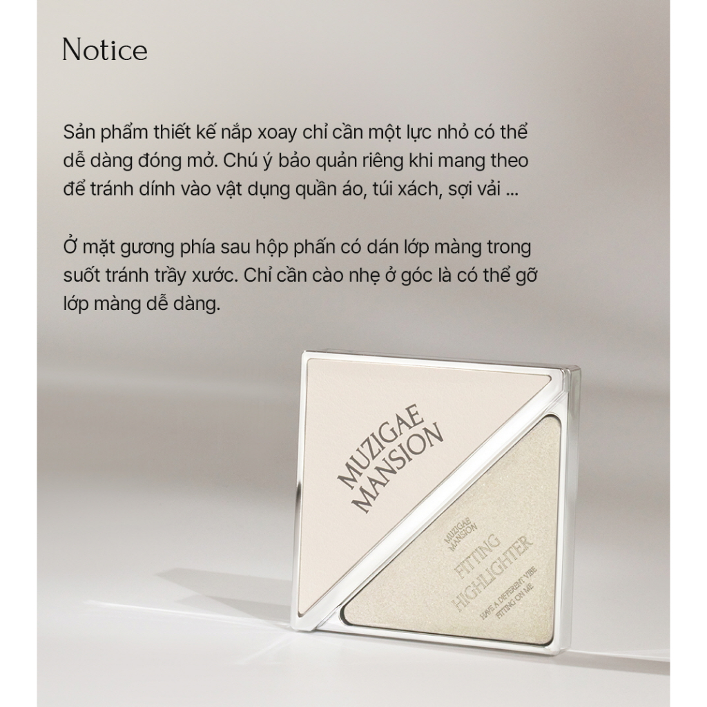 MUZIGAE MANSION PHẤN BẮT SÁNG FITTING HIGHLIGHTER 5g