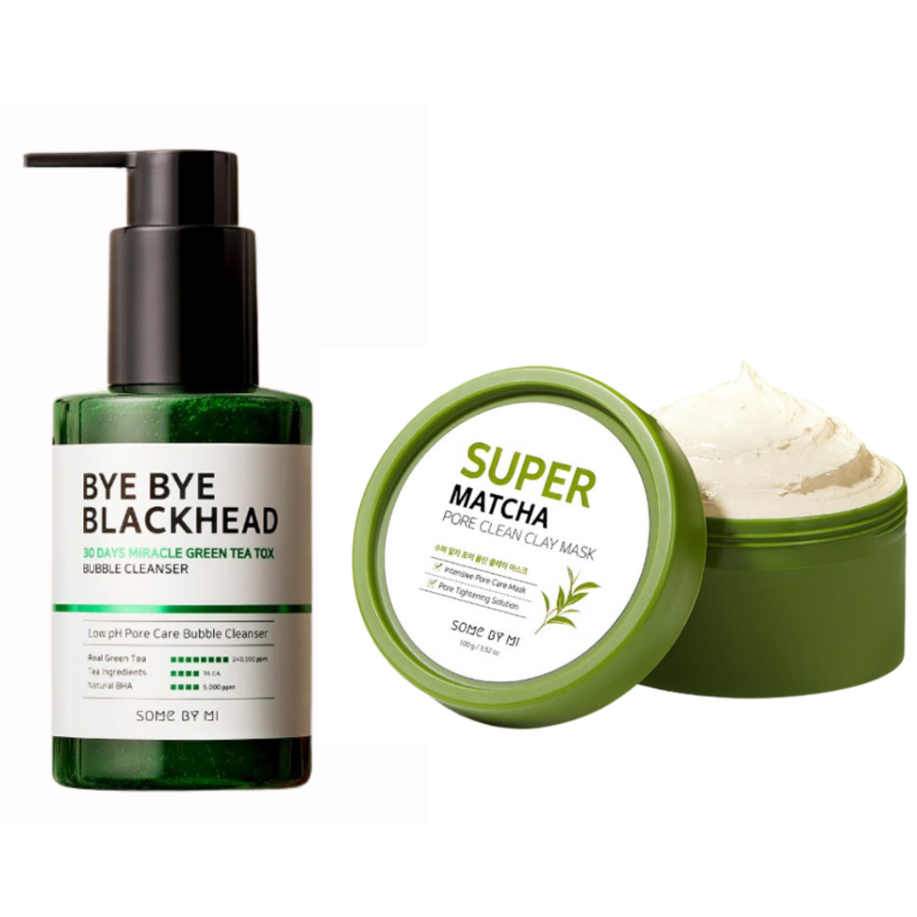 [SOME BY MI] Bye Bye Blackhead 30 Days Miracle Green Tea Tox Bubble Clean Clean Clean Mask 120g / Su