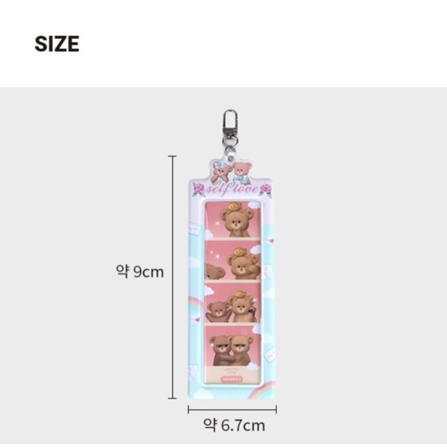 DAISO Móc Khóa Hàn Quốc / Hình 4 Cắt Hoa Cúc / Móc Khóa mini / Móc Khóa Hình Nhân Vật Gấu Và Búp Bê Dễ Thương