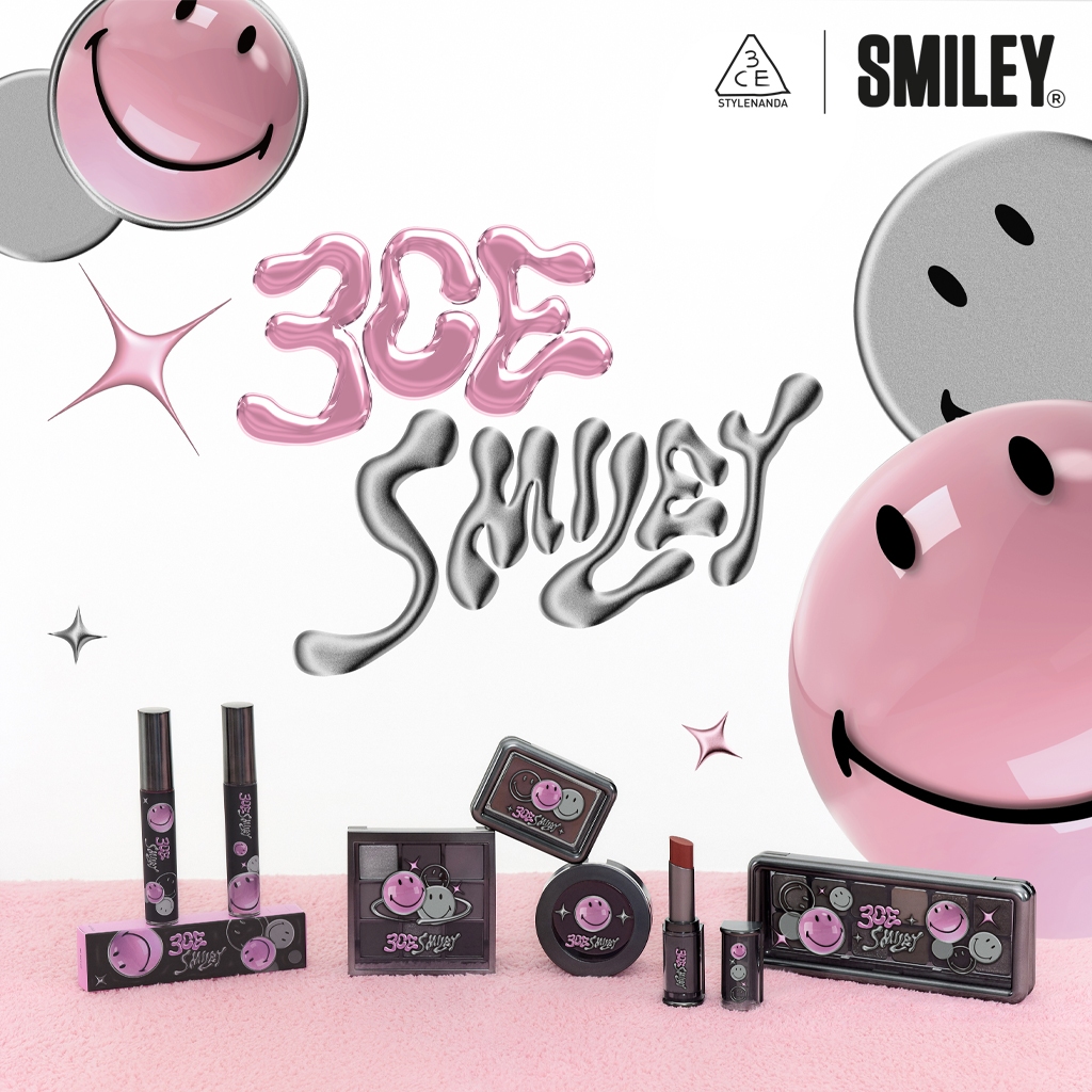 3CE Velvet Lip Tint Smiley Edition Son kem lì 3CE nhung lì mịn màng phiên bản Smiley 4g | Official Store Lip Make up Cosmetic