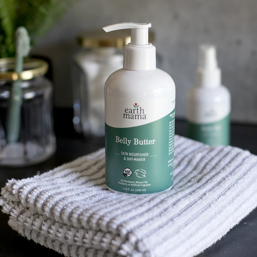 Lotion hữu cơ dưỡng ngăn rạn da bụng bầu Earth Mama Belly Butter 240ml