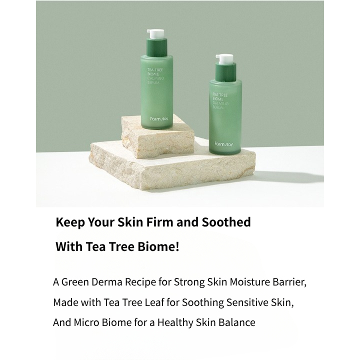 FARMSTAY Tea Tree Biome Calming Serum 50ml / Serum làm dịu và săn chắc da Hàn Quốc