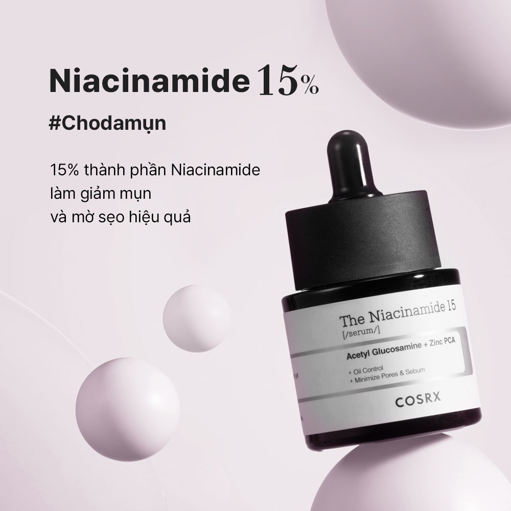 [COSRX OFFICIAL] Set serum ngày & đêm - RX Serum Niacinamiude 15 20ml + Serum Vitamin C23 20gr - Ngừa mụn, giảm nhờn và sáng da toàn diện