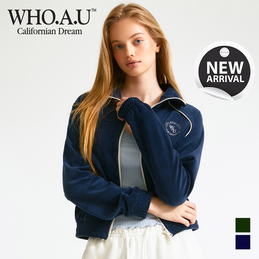 Áo Khoắc Nữ WHO.A.U WHMZD4V32F Women's Velour Linings Track Zip-Up