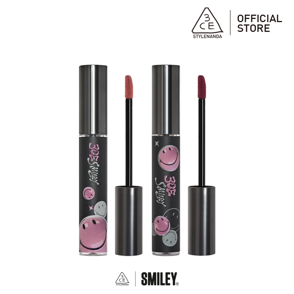 3CE Velvet Lip Tint Smiley Edition Son kem lì 3CE nhung lì mịn màng phiên bản Smiley 4g | Official Store Lip Make up Cosmetic