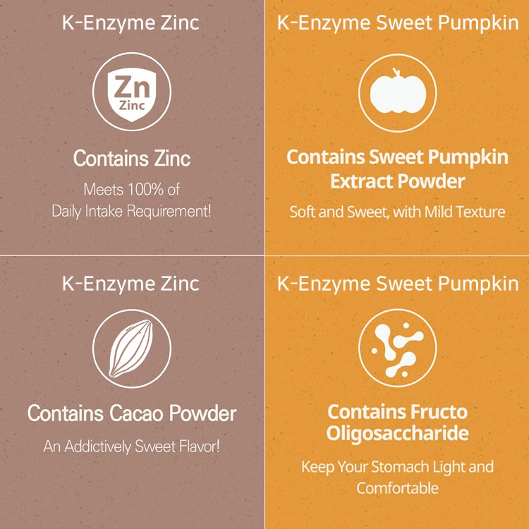 K·ENZYME Cung cấp 3 tháng / 3g x 90 Que / Vị khoai lang, bí ngô hoặc cacao / Tiêu hóa, táo bón, giảm béo / Thực phẩm bổ sung Hàn Quốc