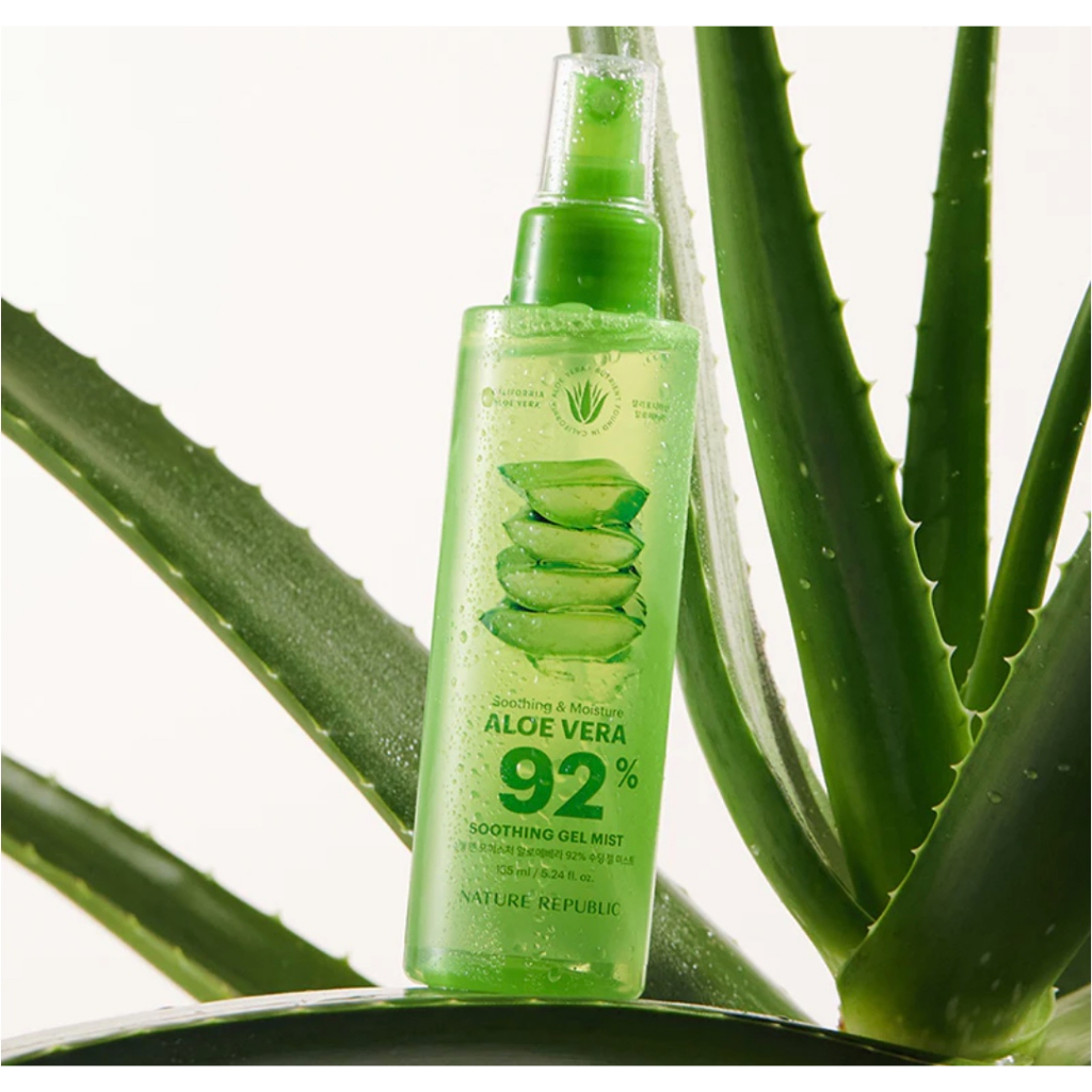 Xịt khoáng Lô Hội Dưỡng Ẩm Nature Republic Soothing & Moisture Aloe Vera 92% Soothing Gel Mist 155ml