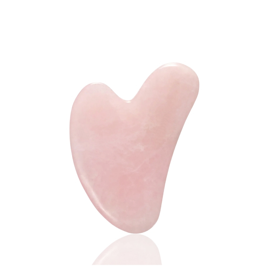Đá Thạch Anh Hồng Tự Nhiên Hình Trái Tim guasha