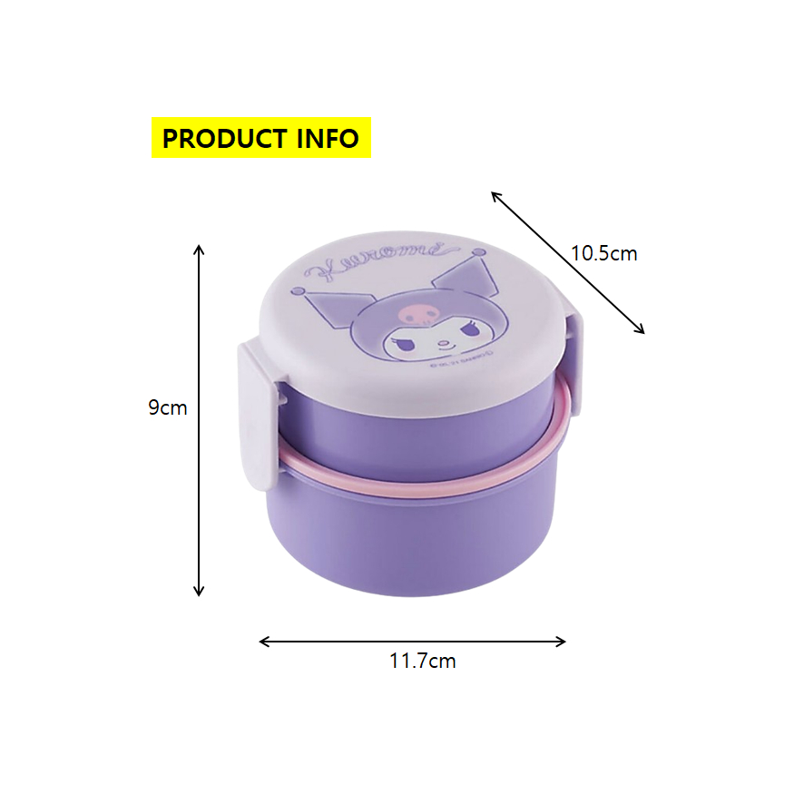Hộp Cơm Tròn kuromi 500ml  onwr1