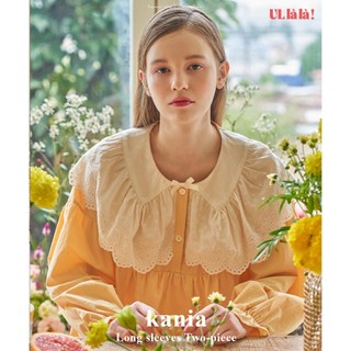  (24107WTLLN) Kania Bộ Ngủ Dài Tay Màu Vàng Mù Tạt (40'S) Free Size