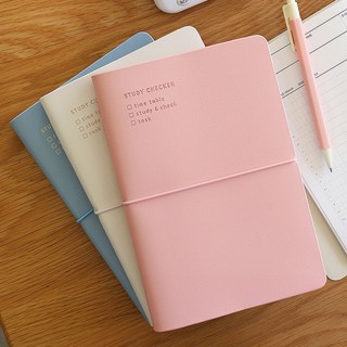 Korea ind study checker band undated 6month diary monthly daily study planner notebook scheduler note pad organizer