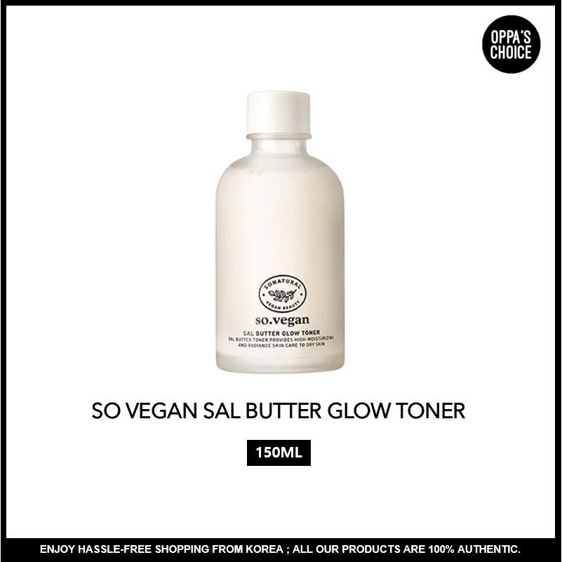 [Sẵn SÀNG GIAO HÀNG] SO NATURAL SO VEGAN SAL BUTTER GLOW TONER 150ml
