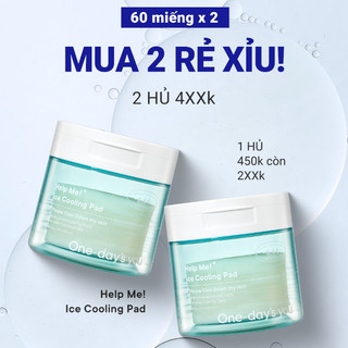  Bông Đắp Toner Làm Mát Da Dưỡng Ẩm ONE DAY'S YOU Help Me! Ice Cooling Pad (80 Miếngx2)