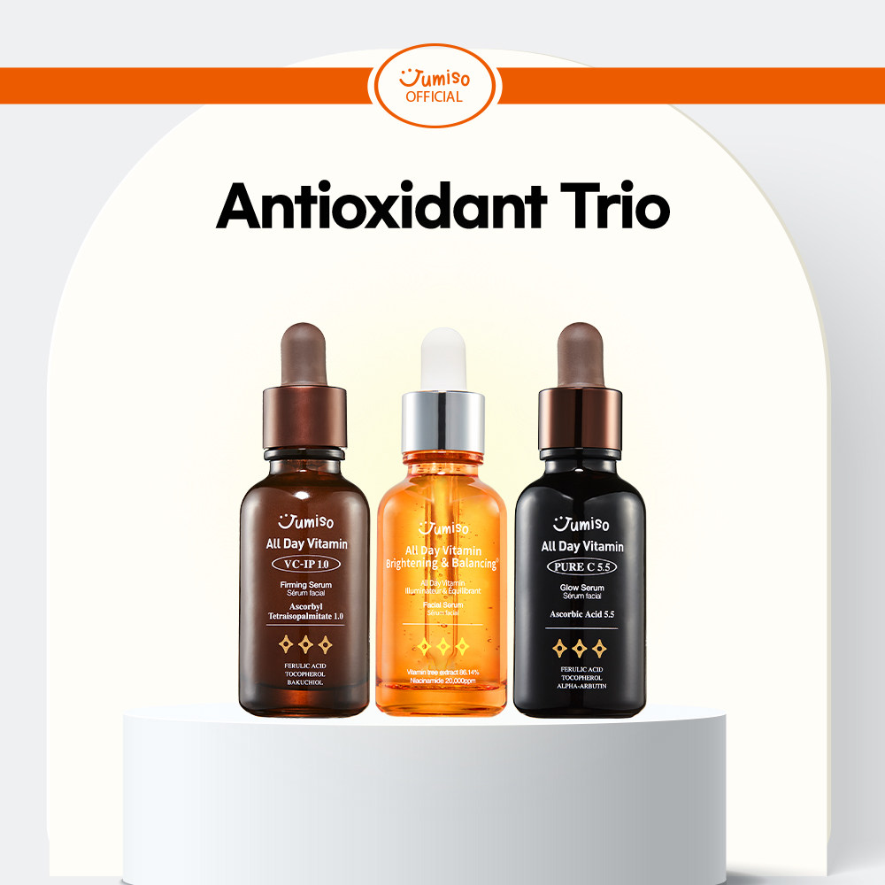 Bộ 3 serum sáng da mờ thâm chống lão hóa Jumiso All Day Vitamin Trio 30ml/chai
