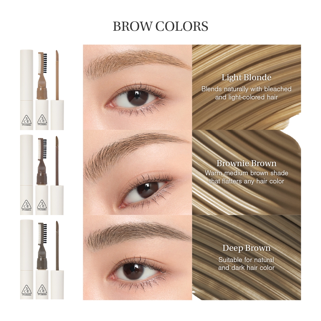 Kẻ mày 3CE kiêm lược toàn diện 6.5ml 3CE All-Rounder Brow 6.5ml | Official Store Brow Make up Cosmetic