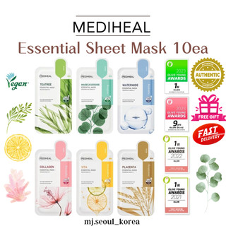 Mediheal set 10 mặt nạ tinh chất tràm trà collagen cấp nước làm đẹp da