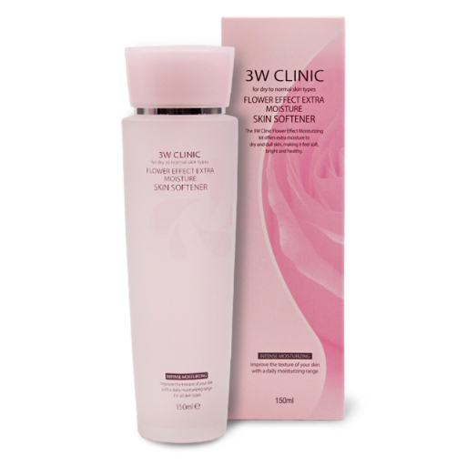3w clinic flower effect extra moisture skin softener 150ml