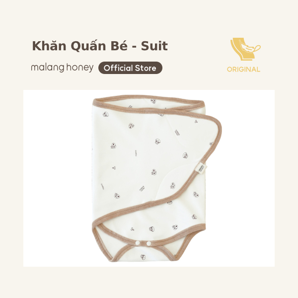 [Malang Honey] Khăn Quấn Bé Sơ Sinh hữu cơ Hàn Quốc Loại Basic/Suit  - Dạng Original (Thu, Đông)