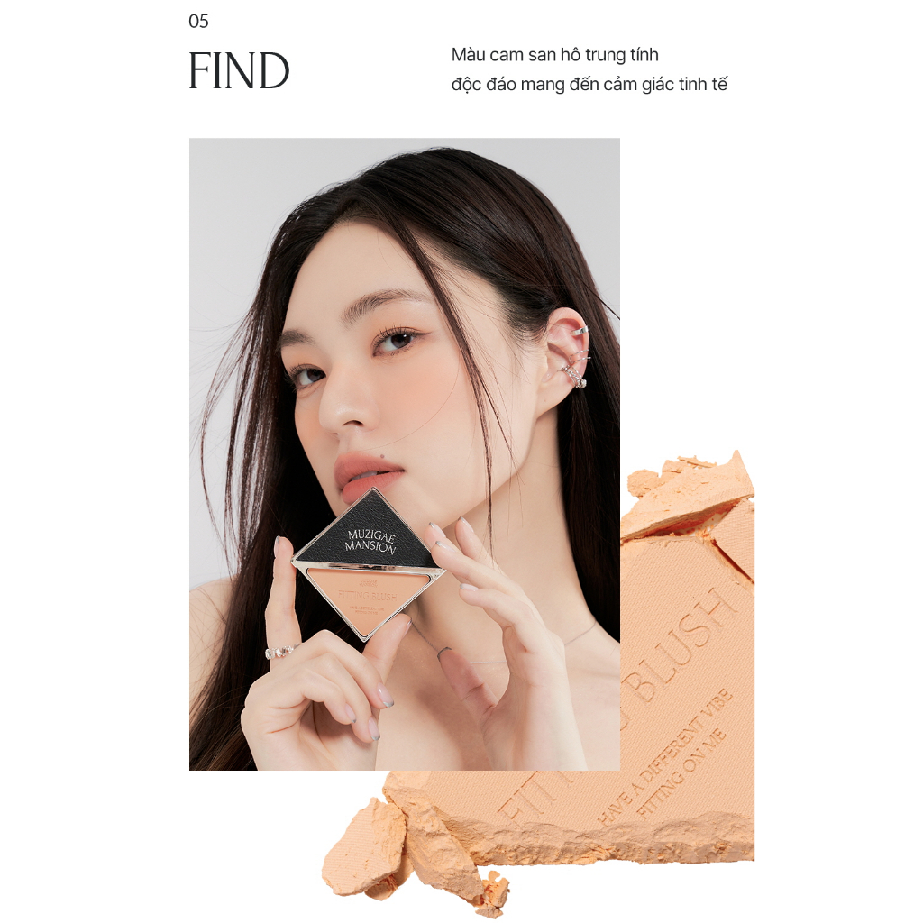 MUZIGAE MANSION PHẤN MÁ KÈM GƯƠNG FITTING BLUSH 5G
