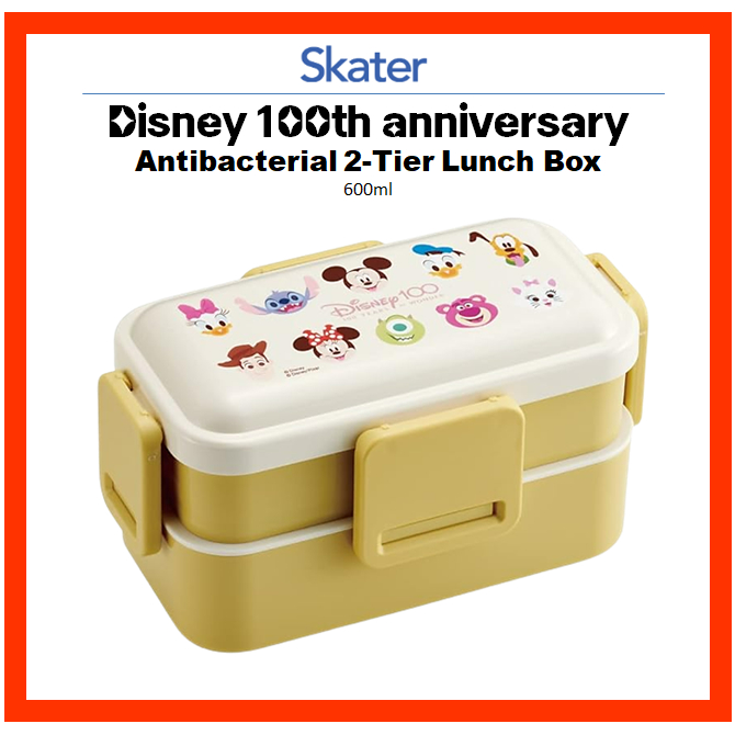 DISNEY Hộp Đựng Cơm Trưa 2 Tầng Kháng Khuẩn 600ml pflw4ag 100Ml