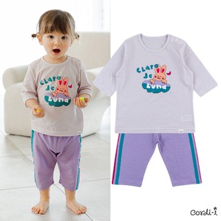 Cordi-i Bộ thun lửng cotton cao cấp cho bé in hình thỏ (23SS)_CE215 chính hãng Cordi-i Hàn Quốc / Thời trang Xuân Hè Cho Bé
