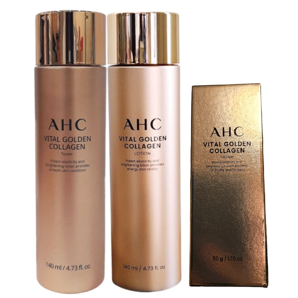 [Ahc] Vital Golden Collagen Toner 140ml Lotion 140ml Kem 50g