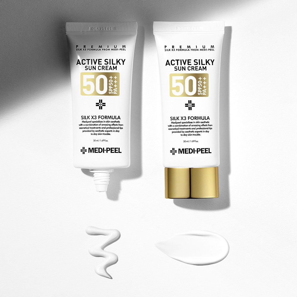 Kem chống nắng làm trắng, chống nhăn Medi Peel ACTIVE SILKY SUN CREAM 50ml