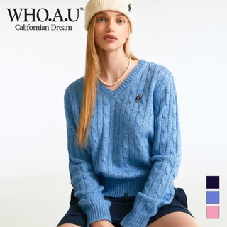  Áo Cardigan Steve V Neck Cable Pullover Wool Women Style | WHKAD4912F