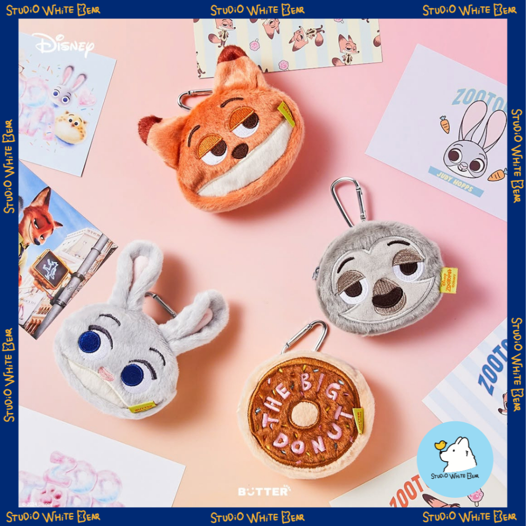 [Butter SHOP x ZOOTOPIA] Túi đựng tiền xu tròn - Nick / Judy / Donut