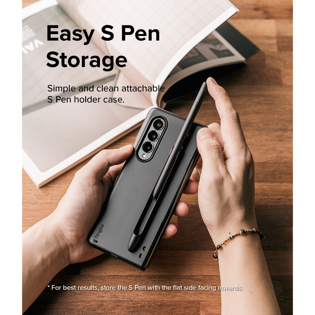 Ốp lưng Ringke Slim Hộp đựng bút S Pen dính cao cấp cho S Pen Fold Edition