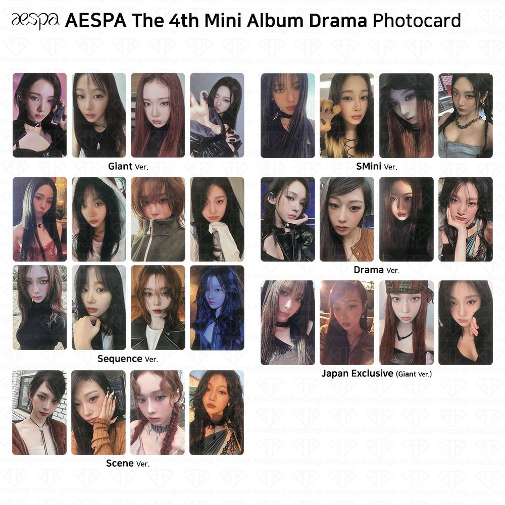 Aespa 4th Mini Album Drama Photocard Giant Smini Scene Sequence Độc quyền Nhật Bản