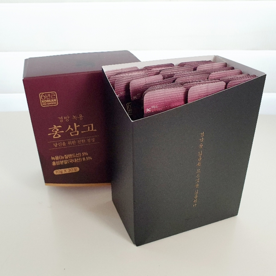 Hộp cao hồng sâm nhung hươu Kyungbang 10g x 30 gói + túi quà tặng