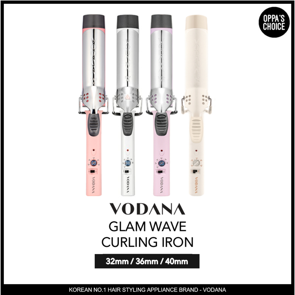 [RECEIVE WITHIN 1-2 DAYS]  VODANA Glam Wave Curling Iron (White / Violet / Pink/ Ivory Mood)