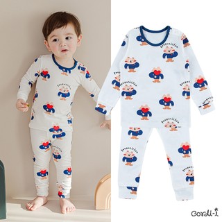 Cordi-i Bộ thun dài tay cao cấp cho bé Propocision Single Spandex Pijamas (23SS)-AB223 Bộ quần áo thời trang bé trai bé gái chính hãng Cordi Hàn Quốc