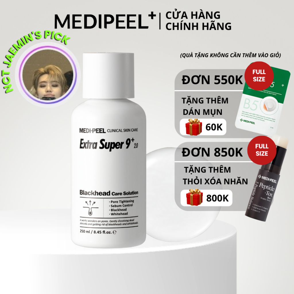 Ủ mụn đầu đen MEDIPEEL Nct Jaemin! 250ml super 9 plus