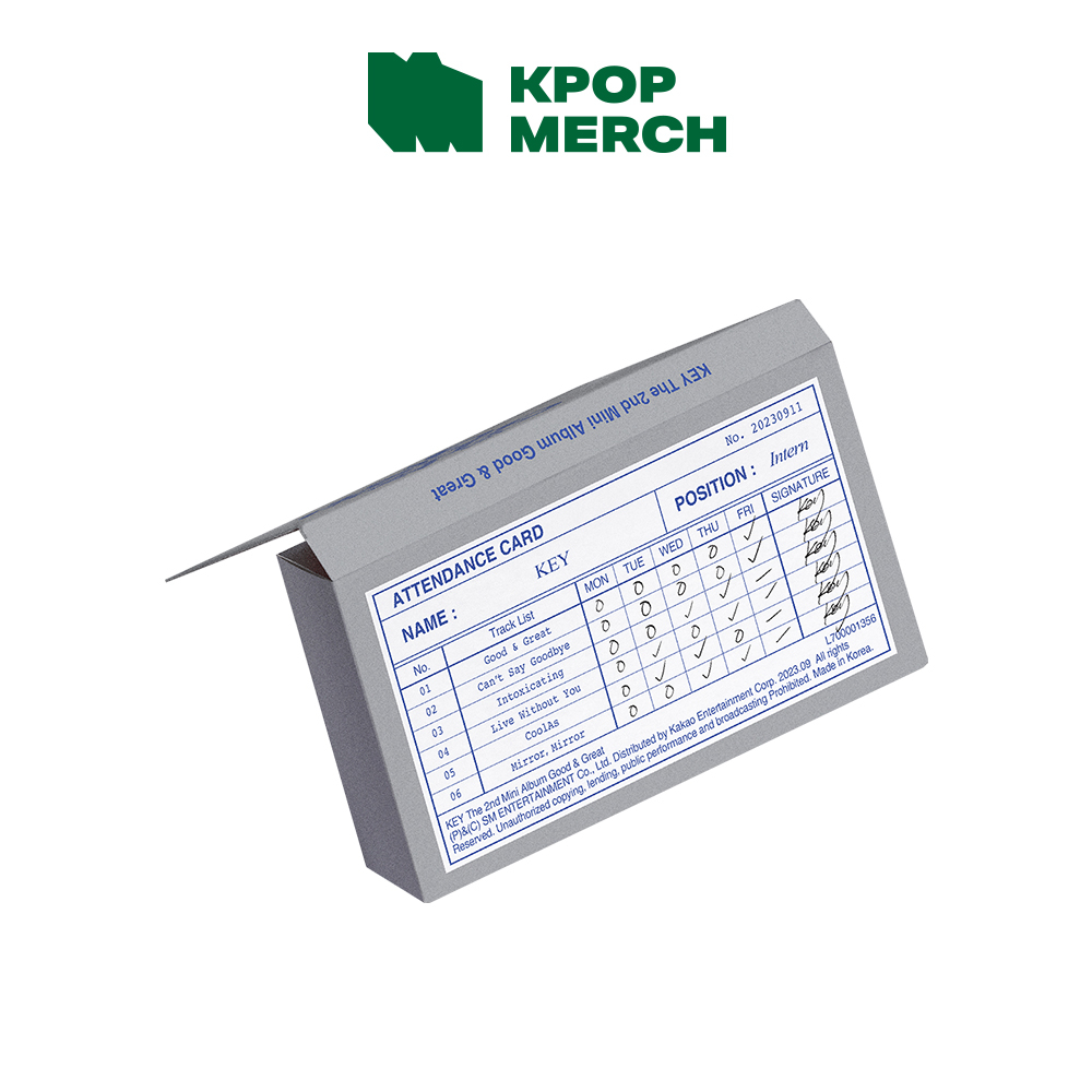 Sản phẩm lưu niệm SM Entertainment shinee key 2nd mini album good great id card qr version