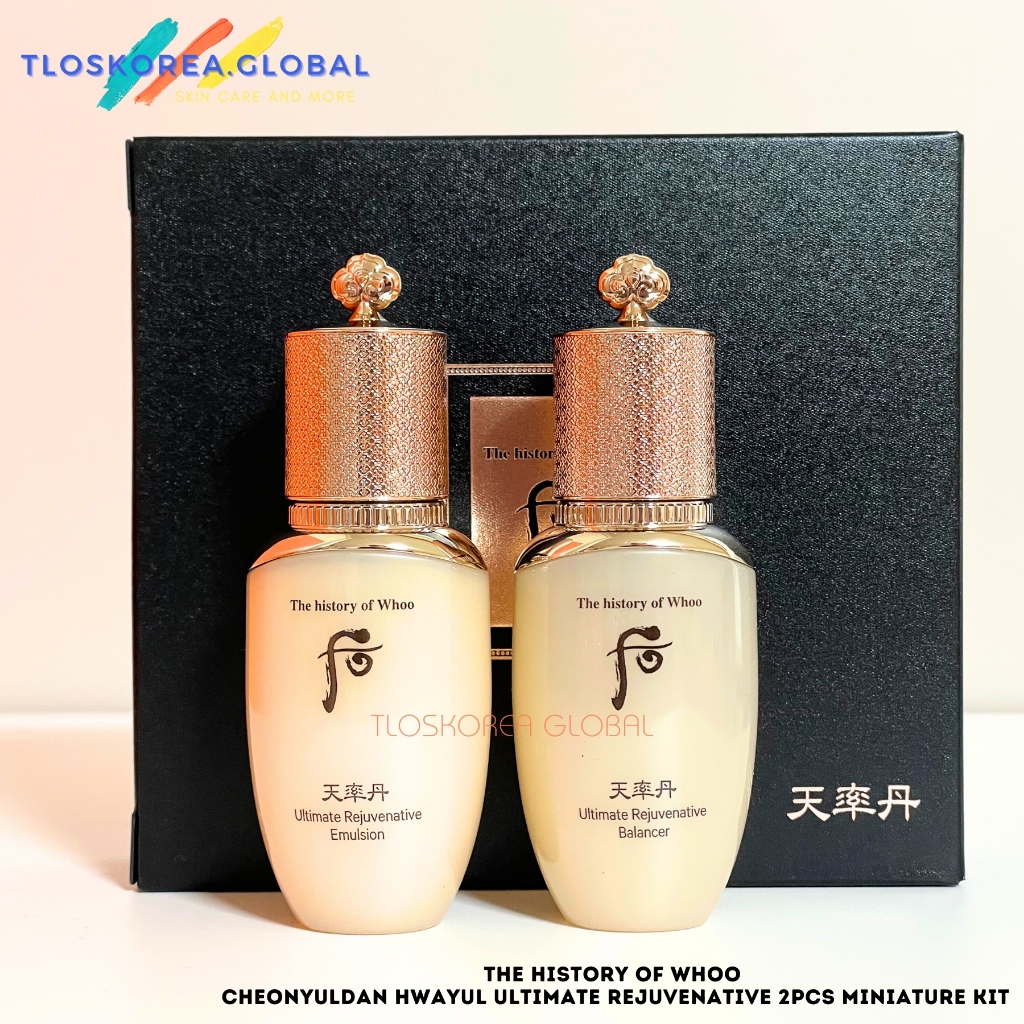 Cặp nước hoa hồng sữa dưỡng Whoo tái sinh cao cấp nhất 25ml/1 chai Whoo Ultimate Rejuvenative balancer and emulsion 25ml