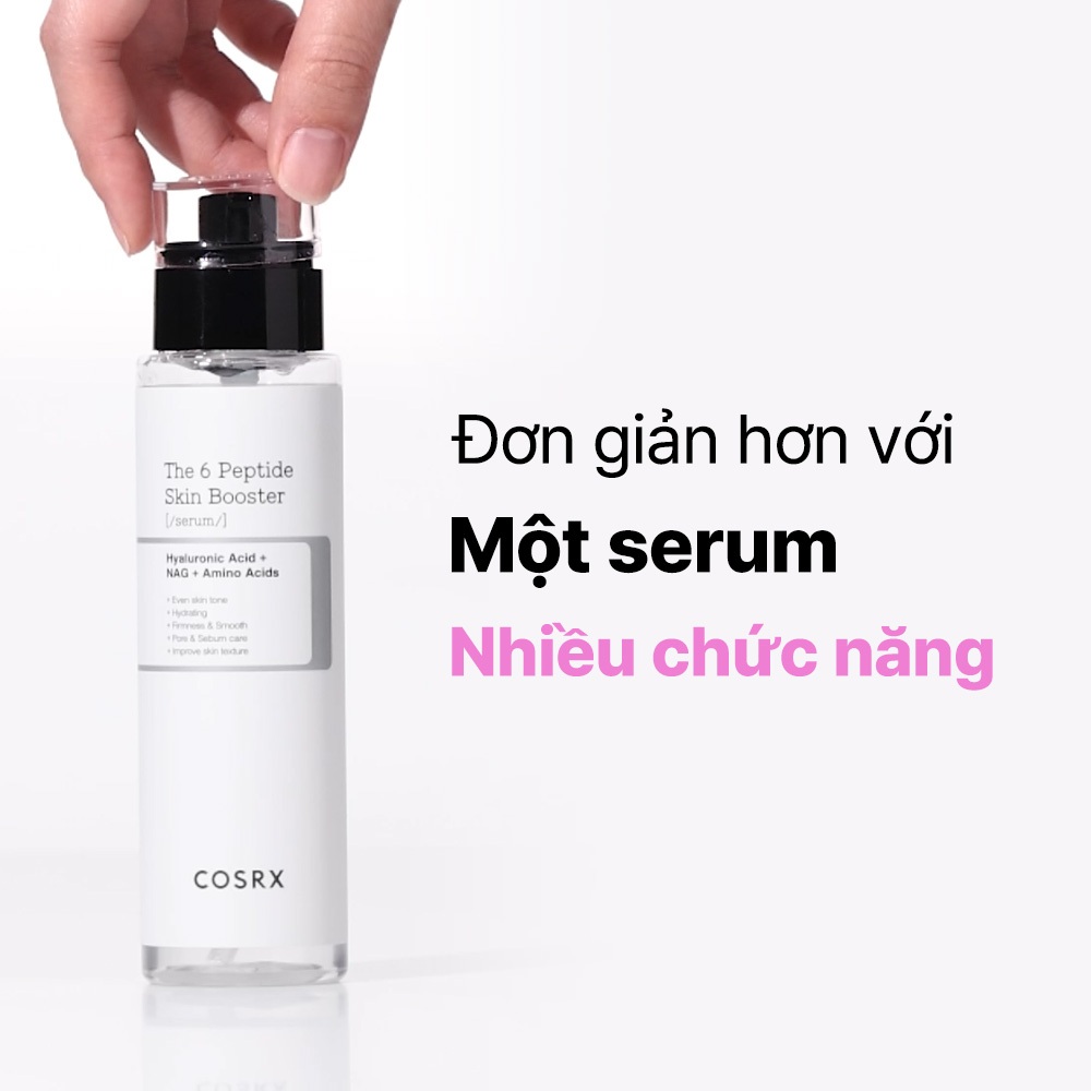 [COSRX OFFICIAL] Set Tinh Chất Tăng Cường 6 loại peptide 150ml + Serum RX 20ml - Giải pháp hoàn hảo cho vấn đề của da