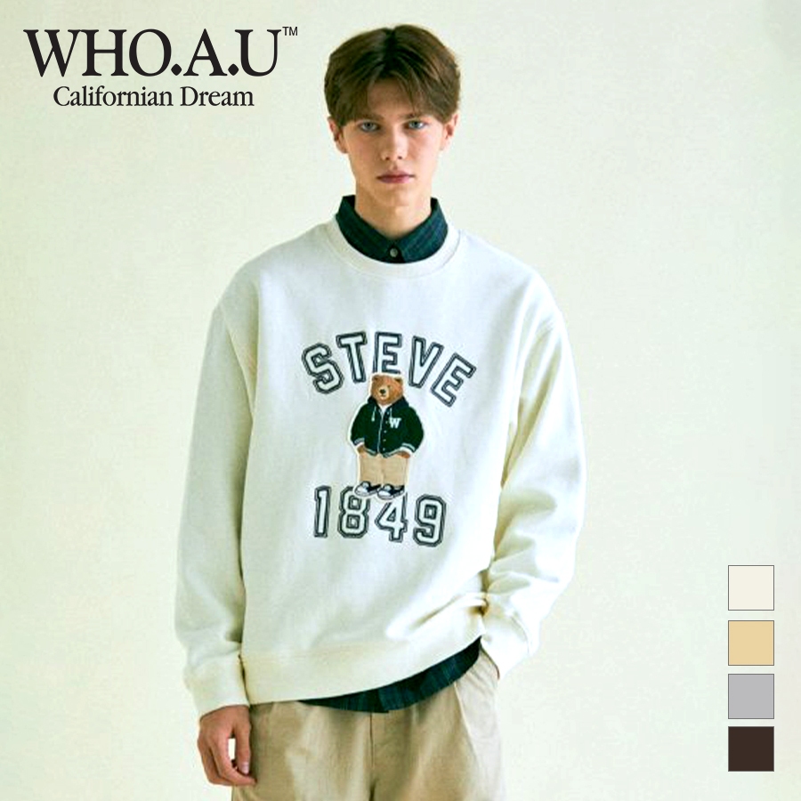 Áo sweater WHOAU WHMWC4911U Steve họa tiết 1849 thời trang unisex