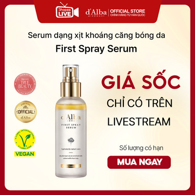 [Live] Serum dạng xịt d'Alba  First Spray Serum 100ml