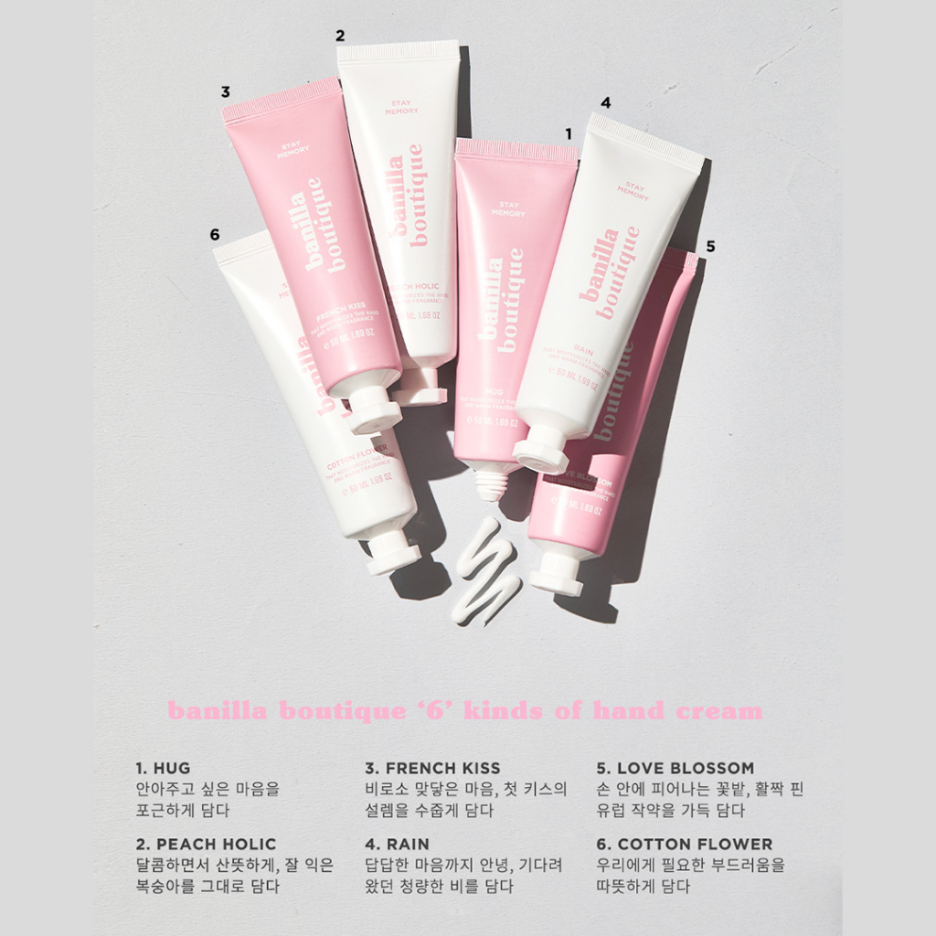 MANYO  Banilla Boutique Hug Perfume Hand Cream 50ml Kem Dưỡng Da Tay Hương Hoa Đào 50ml