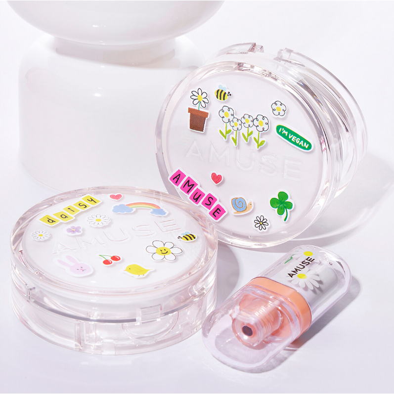 AMUSE DEW JELLY VEGAN CUSHION DAISY EDITION 15g*2
