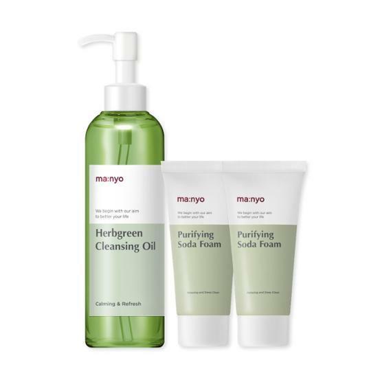 Set Dầu Tẩy Trang Manyo Herbgreen 200ml+ sữa rửa mặt 20mlx2ea