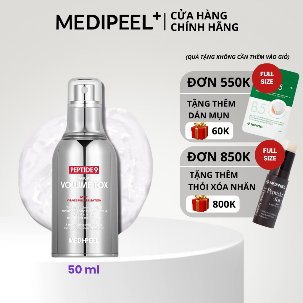 Medi-Peel Xịt khoáng MEDIPEEL Peptide 9 Aqua Volume Tox chống lão hóa 50ml