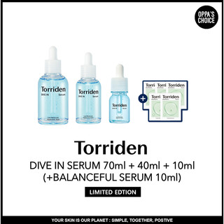 [LIMITED] Torriden DIVE-IN Low-molecular Hyaluronic acid Serum (70ml+40ml+10ml/50ml)