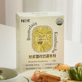 New Nature Bromelain Kombucha 5,7g x 30 Que / Kombucha đào Hàn Quốc với Enzyme Bromelain