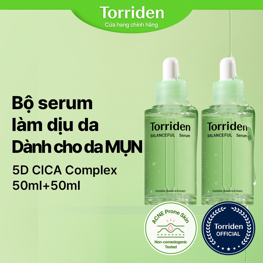 Serum TORRIDEN cân bằng hỗ trợ giảm mụn dưỡng da 50ml + 50ml