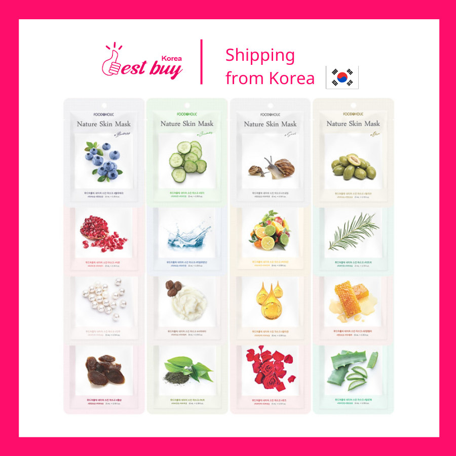Set 100 mặt nạ dưỡng da FoodAholic Nature Skin Hàn Quốc 23ml đủ loại